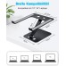 Babacom Laptop Ständer Höhenverstellbar, Faltbarer Stand aus Aluminiumlegierung Ergonomischer, Belüfteter Laptopständer Kompatibel mit MacBook Air, Pro, Allen Laptops 10-16" (Schwarz)