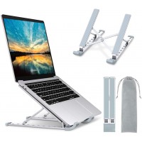 Babacom Laptop Stand, Aluminum Portable Laptop Cooling Desk Holder, 9-Levels Adjustable Notebook Riser Mount, Ventilated Computer Stand, Compatible with MacBook Pro Air, iPad, Dell,10-15.6” Laptops