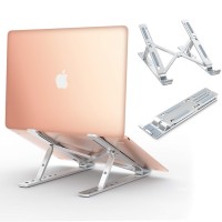 Babacom Support Ordinateur Portable Laptop Stand, Support PC Portable Ventilé en Aluminium Réglable Ergonomique Léger pour MacBook Air Pro, Dell, Lenovo, HP, Autres Laptops Tablette iPad jusqu'à 15,6''