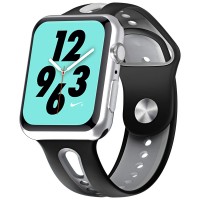 Babacom Cinturino per iWatch 38 mm Serie 1/2/3/4 (40 mm), iwatch Cinturino in Silicone Morbido Traspirante con Fibbia in Acciaio Inossidabile per iWatch Serie 4/3/2/1(38/40mm)