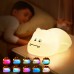 Babacom Night Light Kids, [Tap Control + 10 Light Colors] Cute Hippo Baby Night Light, Rechargeable Nightlight for Children, Soft Silicone Night Lamp Gift for Kids/Toddler/Baby Nursery Decoration