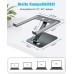 Babacom Laptop Ständer Höhenverstellbar, Faltbarer Laptop Stand aus Aluminiumlegierung Ergonomischer, Belüfteter Laptopständer Kompatibel mit MacBook Air, Pro, Allen Laptops 10-16" (Grau)