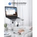 Babacom Laptop Ständer, 8 Höhenverstellbar Aluminium Kühlpads Laptop Stand, Ergonomischer Belüfteter Laptopständer Kompatibel mit MacBook, Air, Pro, Alle 10"-16" Notebooks - Silber
