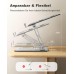 Babacom Laptop Ständer Höhenverstellbar & Belüftet mit Doppelstangen-Unterstützung, Ergonomisch, Faltbar & Tragbarer Notebook Ständer kompatibel mit MacBook Air/Pro (10-16 Zoll)