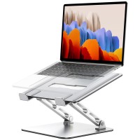 Babacom Ergonomic Laptop Stand for Desk, Dual-Bar Support & Height Adjustable Laptop Riser Holder, Ventilated Portable & Foldable Computer Stand, Compatible with MacBook Air Pro, All 10"-16" Laptops