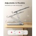Babacom Ergonomic Laptop Stand for Desk, Dual-Bar Support & Height Adjustable Laptop Riser Holder, Ventilated Portable & Foldable Computer Stand, Compatible with MacBook Air Pro, All 10"-16" Laptops