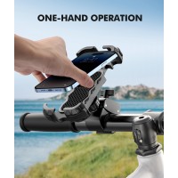 Babacom Bike Phone Holder, Upgrade Motorbike Phone Holder [1s Lock][Secure Protection], 360° Rotatable Phone Holder for Mountain Bike/ATV/Scooter Handlebar, Compatible with iPhone/Samsung 4.7-6.8"