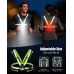Babacom Running Lights for Runners, 500LM Running Chest Light with Rear Light, 45° Adjustable Beam, 360° Reflective Runnings Vest, 1800mAh Rechargeable Alternative Headlamp for Camping/Hiking/Jogging [Energy Class E]