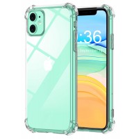 Babacom Coque pour iPhone 11, Etui de Protection Transparent Antichoc avec Quatre Coins Renforcés, Bumper Extrêmement Fin en TPU Souple Renforcé pour iPhone 11 (2019) 6,1 Pouces 