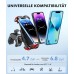 Babacom Handyhalterung Fahrrad Lenker, [1s-Sperre] [Sicherer Schutz] Handyhalterung Motorrad, [Anti Shake Stoßdämpfender] Fahrrad-Halterungen Adapter Kompatibel mit iPhone 15, Galaxy S24 (4,7”–6,8”)