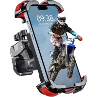 Babacom Handyhalterung Fahrrad Lenker, [1s-Sperre] [Sicherer Schutz] Handyhalterung Motorrad, [Anti Shake Stoßdämpfender] Fahrrad-Halterungen Adapter Kompatibel mit iPhone 15, Galaxy S24 (4,7”–6,8”)