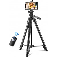 Babacom Treppiede Smartphone 128cm, Treppiede Fotocamera Alluminio 4-Sezione con Telecomando Bluetooth, Cavalletto per Smartphone Estensibile Compatibile con iPhone, Samsung, Huawei, Reflex, Gopro